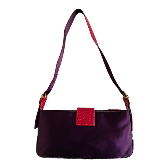 KAZUYO NAKANO Animal Print Leather Patches Satin Shoulder Bag Top Handle Zipper - Picture 7 of 9